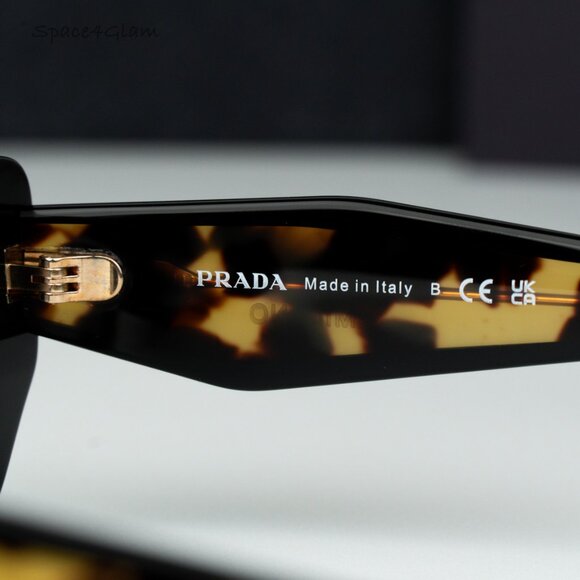Prada Women Sunglasses Black Grey Gradient Rectangle PRB05S 3890A7 NEW AUTHENTIC - Picture 7 of 11